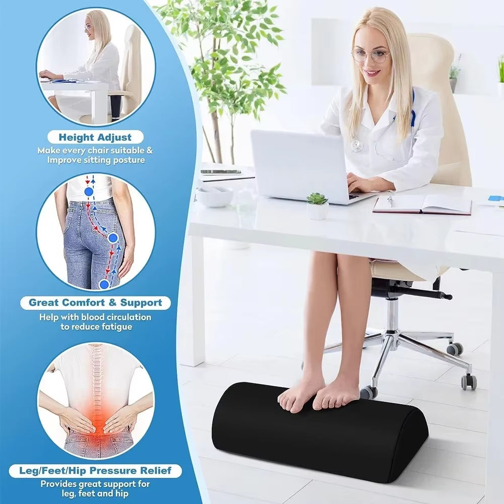 Comfort Foot Rest under Desk All-Day Pain Relief & Leg Support Stool under Desk Foot Rest Ergonomic for Home Office Work, Gaming