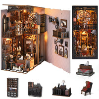 Spooky Book Nook Kit – Haunted Mansion Mini Library (DIY Assembly)