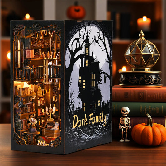 Spooky Book Nook Kit – Haunted Mansion Mini Library (DIY Assembly)